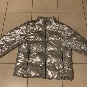 Women’s platinum silver coat
